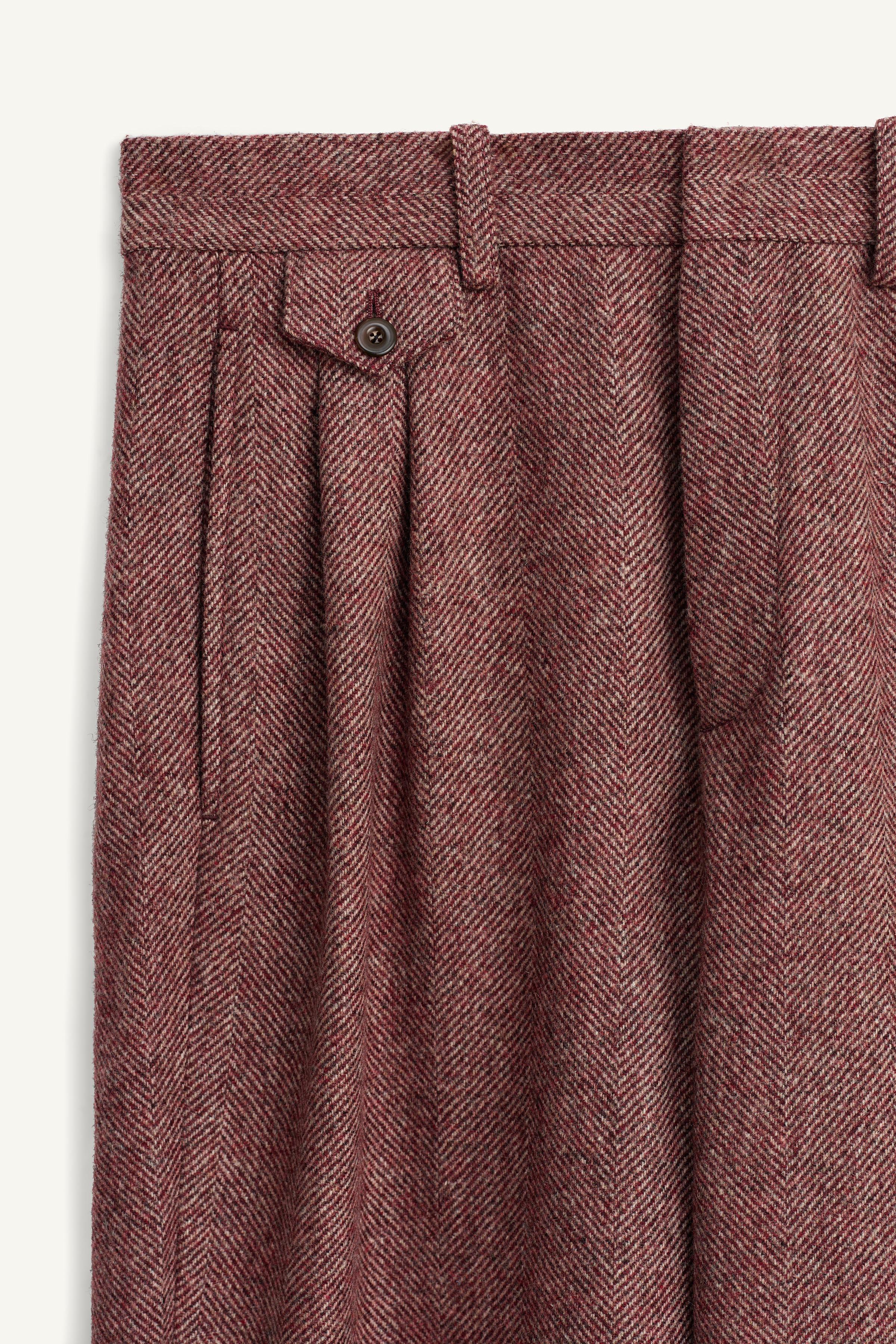LIMITED EDITION HERRINGBONE WOOL PANTS